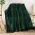 PAVILIA Super Soft Fleece Throw Blanket Twin Emerald Green, Fuzzy Plush Flannel Throw, Warm Cozy Ribbed Microfiber Blanket for Sofa Couch Bed, Lightweight Striped Blanket, Green, 60x80