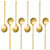 Pack of 8, Gold Plated Stainless Steel Espresso Spoons, findTop Mini Teaspoons Set for Coffee Sugar Dessert Cake Ice Cream Soup Antipasto Cappuccino, 5.3 Inch