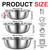 Domensi Set of 3 Extra Large Stainless Steel Mixing Bowls Large Mixing Container Easy to Clean, Nesting Bowls for Space Saving Storage for Cooking, Baking(201 Stainless Steel,13, 16, 20 Quart)
