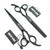 7.0 Inches Professional hair cutting thinning scissors set with razor (Black)