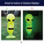 Goofballs 24-Inch Lighted Alien Novelty Blow Mold Light – Cute Retro Green Martian with Peace Sign – Indoor/Outdoor Display, Sci-Fi Decor, Unique Yard Art with Plug-in Lights