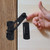 DOUBLE 2 C Barn Door Lock, Sliding Door Lock Hardware, Carbon Steel Door Latches for Cabinet, Closet, Window Door, Black