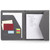 Paper Junkie Binder Organizer - 10 x 12.5 in, Gray Polyester - Resume Portfolio Folder - Zipper Binder Business Card Pockets