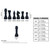 OceanicX Handcrafted Premium Marble Chess Pieces Set – Elegant 32-Piece Replacement for 12-15 Inch Chess Boards Storage Box (Black and White)