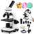 Microscope for Adults Kids, 100X-2000X BEBANG Compound Microscope with Microscope Slides, Microscope Kit for Kids Students Home School Lab