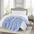 Beautyrest Electric Blanket Luxurious Micro Fleece Ultra Soft Ribbed Textured, Cozy and Snuggly Cover for Cold Weather, Fast Heating, Auto Shut Off, 20 Level Heat Setting Controller, Full, Blue