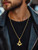 FaithHeart Masonic Necklace for Men, Customize Available Freemason Compass Symbol 14K Gold Plated Free and Accepted Masons Pendant Jewelry with Gift Packaging-Gold