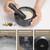 Tera Marble Mortar and Pestle Set Large Solid Stone Grinder Spice Herb Grinder Pill Crusher (Black, Diameter 5.5")