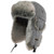 HEYANN Winter Trapper Hat with Ear Flaps Grey Trooper Ushanka Hat Faux Fur Russian Hats Bomber Eskimo Pilot Winter Hats for Men and Women(Greyganghua,L)