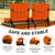 Aliphon Stadium Seat for Bleachers with Back Support and Cushion, Bleacher Seats with Shoulder Strap and Cup Holder, Padded Portable Folding Comfort Stadium Chair, for Sports Events, Orange (1pcs)