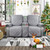 TAOCOCO Loveseat Recliner Cover with Center Console, 100% Waterproof Pet Covers for Dual Recliner with Straps Design, Split Reclining Loveseat Cover Furniture Pet&Kids Protector (2 Seater, Gray)
