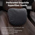 Phxoinu 2 Pcs Car Headrest Neck Pillow for Driving,Universal Premium Suede Leather Soft and Comfortable Headrest,Two Gears of Height Adjustment Car Seat Headrest Pillow Car Interior Accessories-1766507606