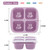 Luriseminger 5 Pack Bento Lunch Box,4 Compartment Snack Containers,Divided Snack Box,Meal Prep Lunch Containers FOR Kids/Toddle/Adults,Food Storage Containers for School, Work and Travel