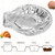 Maxdot Pack of 200 Aluminum Foil Clam Shells 3.7 x 3.5 Disposable Food Shell Pans Grillable Shells Oyster Baking Dish Pie Tins Plate for Serving All Types of Clam Pies Oysters Scallop Crab Cakes Dip