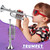 Lewtemi Set of 3 Saxophone for Kids Christmas Musical Instruments Toy Saxophone Toy Trumpet and Clarinet with 8 Colored Coded Keys Teaching Songs Gifts for Toddlers Children(Silver)