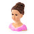 Bayer Design: Charlene Super Model Make Up Head, Brown Hairs, Brunette, Comes with Make-Up and Stickers, Styling Ideas Shown on Showbox, For Ages 3 and up