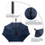 G4Free 72 Inch Huge Large Oversize Golf Umbrella Automatic Open Double Canopy Vented Windproof Stick Umbrella, 6 Ft Heavy Duty For Outdoor Doorman Family(Navy Blue)
