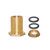 Joywayus 1-1/4" Female 1-1/2" Male Soild Brass Water Tank Connector Bulkhead Tank Fitting With 2 Rubber Ring Stablizing