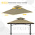 Grill Gazebo Replacement Canopy Top - AONEAR 5'x8' Outdoor BBQ Tent Roof Cover Double Tiered Outdoor Grill Shelter Fit for Model L-GG001PST-F (Khaki)