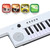 Kids Electric Piano Keyboard 37 keys keytar, Musical Instrument, Mini Electronic Pianos Toy Gifts for Child Beginners (White)
