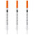 U-100 1mL/cc Syringes with 29G 1/4" (6mm) Individually Wrapped, Pack of 25