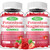 2 Pack Potassium Magnesium Gummies, High Absorption Magnesium Potassium Supplement with Vitamin B6 for Leg Cramps & Muscle Health, Strawberry, 120 Count
