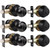 Probrico Keyed Alike Entry Door Knob and Single Cylinder Deadbolt Combo Sets, Exterior Door Knob with Lock and Key for Entrance and Front Door, Same Key, Black Finished, 3 Pack Set