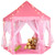 Volscity Princess Tent with LED Star Lights,Kids Castle Play Tent for Girls,Large Playhouse Girl Toy Gifts Age 3+,Indoor and Outdoor Games 55.5"x 53"(DxH)