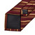 DiBanGu Mens Striped Tie Silk Woven Necktie and Pocket Square Cufflinks Tie Clip Set Wedding Business Formal, Burgundy and Gold