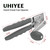 Commercial Can Opener, UHIYEE Hand Crank Can Opener Manual Heavy Duty with Comfortable Extra-long Handles, Oversized Knob, Large Handheld Can Open Easy for Big Cans, Gray