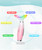 ELISHINE 7 Color Neck Face Massager - Facial Massager Tool for Skin Care at Home, Vibrating Face Massager with Thermals, Pink