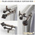 Lwiiom Heavy Duty Double Curtain Rod with Palm Leaves Finials and Aluminum Bouquet Brackets,Double Curtain Rods for Windows 72 to 144 Inches,1 Inch Front, 5/8 Inch Back Double Rods,Dark Bronze