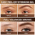 Easy Peel-Off Eyebrow Gel, Qiciy Tattoo Eyebrow Gel Easy Peel Off, EyebrowGel Waterproof- Waterproof & Sweatproof for All Skin Types (Light Brown, 2pcs)