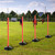 ASENVER Orange Soccer Agility Poles Set Detachable Sports Trainning Speed Pole Slalom Poles with Rubber Base Sport Traning Equipment (3.3 FT, Pack of 4)