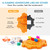 Yinlo Mexican Train Dominoes Set, Double 12 Dominoes Set: Colorful Dot Pips, Real Train Sound Effect Hub, Score Pad and 9 Colorful Trains, 91 Tiles Domino Game Set