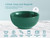 KooK Soup Bowls, Cereal Bowl, Ceramic, Bowls for Kitchen, Microwave, Dishwasher and Freezer Safe, Porcelain Dishes for Pasta, Salad, Oatmeal, Deep Interior, 20 oz, Set of 6, (Hunter Green)