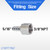 LTWFITTING Bar Production Stainless Steel 316 Barb Fitting Coupler 5/16" Hose ID x 3/8" Female NPT Air Fuel Water (Pack of 5)