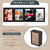 Sintuff 2 Pack 4 Folding Christmas Picture Frame Collage 4×6 Inch for Photo Frame Hinged Collage Natural Wood Photo with High Definition Acrylic Rustic Desktop Gifts(Black)