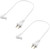 Vebner 2-Pack - Extra Short Power Cords Compatible with Sonos Era 100 and Era 300 Speakers (White - 19.5 Inches)