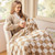 NEWCOSPLAY Knitted Brown White Checkered Blanket Super Soft Plush Throw for Couch Fuzzy Fluffy Microfiber Lightweight Blanket for Bed Sofa All Season Use (Brown White, Throw(50"x60"))