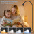 Reading Floor Lamp, 72" Tall LED Lamp with Flexible Gooseneck, Dimmable Zoomable Spotlight, Adjustable Color Beam Standing Lamp, Touch & Remote Control, Task Craft Bedroom Living Room, Matte Black