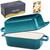 Articasting Cast Iron Loaf Pan With Lid, Enameled Bread Loaf Pan For Homemade Bread Sourdough, 2 In 1 Loaf Pans For Baking Bread 9x5, Even Heating Bread Dutch Oven, Teal