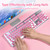 Majeree Keyboard Sticker for Long Nails with Letters 128pcs: Keyboard Bubbles for Long Nails - Reusable Adhesive Protective Type Long Nail Keyboard Stickers for Desktop (Pink, 128PCS)