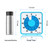 Secura Home 60-Minute Visual Timer, 7.5 Inch Oversize Countdown Timer Clock for Kids and Adults, Durable Mechanical Time Management Tool with Magnetic Backing （Sky Blue）