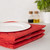 Navaris Electric Plate Warmer - 10 Plate Blanket Heater Pockets for Warming Dinner Plates to 165 Degrees in 10 Minutes - Thin Folding Design - Red