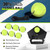 Simgoing Portable Tennis Trainer Practice Rebound with Metal Base Tennis Trainer Practice Equipment with 6 Highly Elastic String Balls for Adult Kids and Beginners