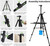 Newzealkids Artist Easel Stand Painting Stand Art Easel, 20" to 61" Art Easel for Painting Canvase & Displaying, Aluminum Adjustable Height Display Tripod with Portable Bag/Folding Keg/Apron.(Black)