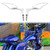 Rich Choices Chrome Motorcycle Blade Rearview Side Mirrors Comptible with Harley Road King Street Glide FLHX Road Glide Cruiser Chopper