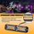 ELECHOI 8pcs 12-LED Emergency Strobe Light Ultra Slim Grille Flashing Warning Light Kit for Vehicles and Trucks (Purple/White)