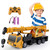 SNACKTANT Remote Control Crane Truck Toy for Boys - 2.4G Large RC Crane Truck with Light & Sound, 6 Channel Construction Toy with 2 Batteries, Tractor Toy Birthday for Kids 3-8 Years Old